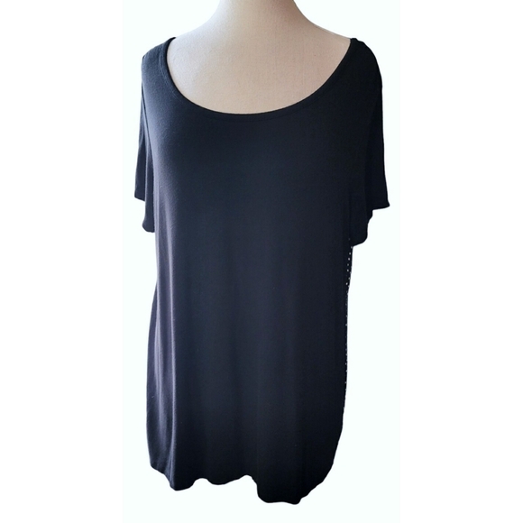 Croft & Barrow Black and Polka-dot Tee size XL - Picture 1 of 6